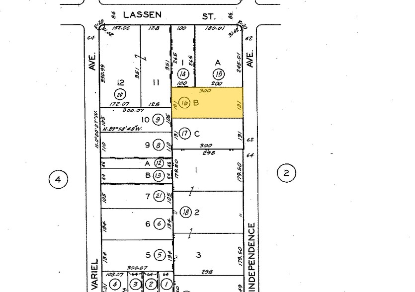 9825-9837 Independence Ave, Chatsworth, CA for lease - Plat Map - Image 3 of 4