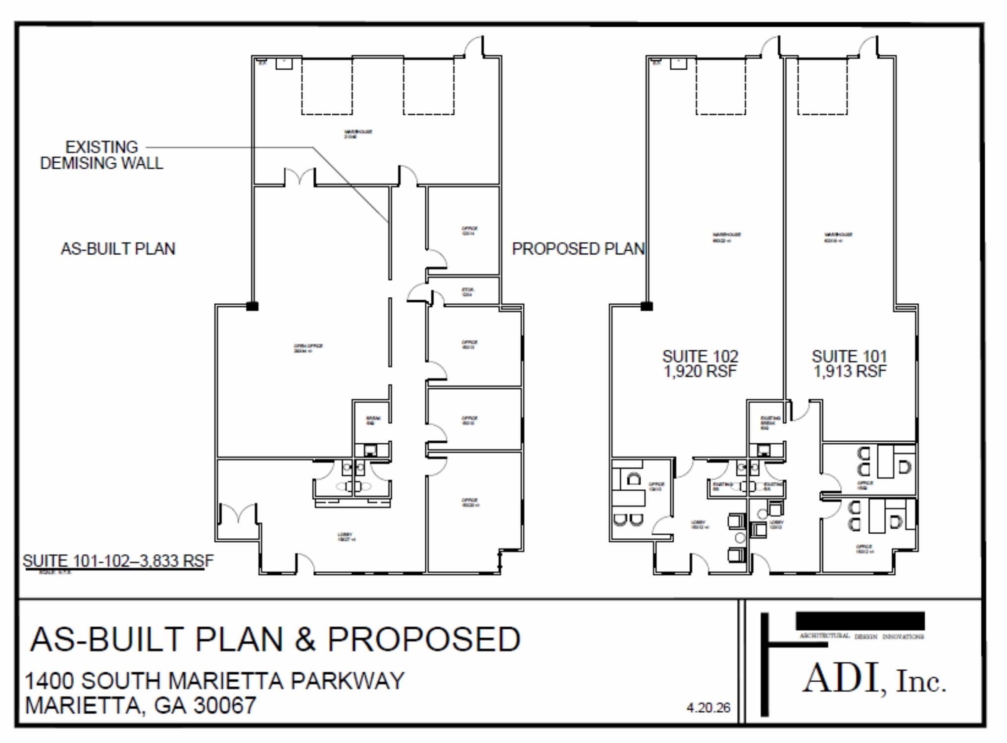 1400 S Marietta Pky SE, Marietta, GA for lease Floor Plan- Image 1 of 1