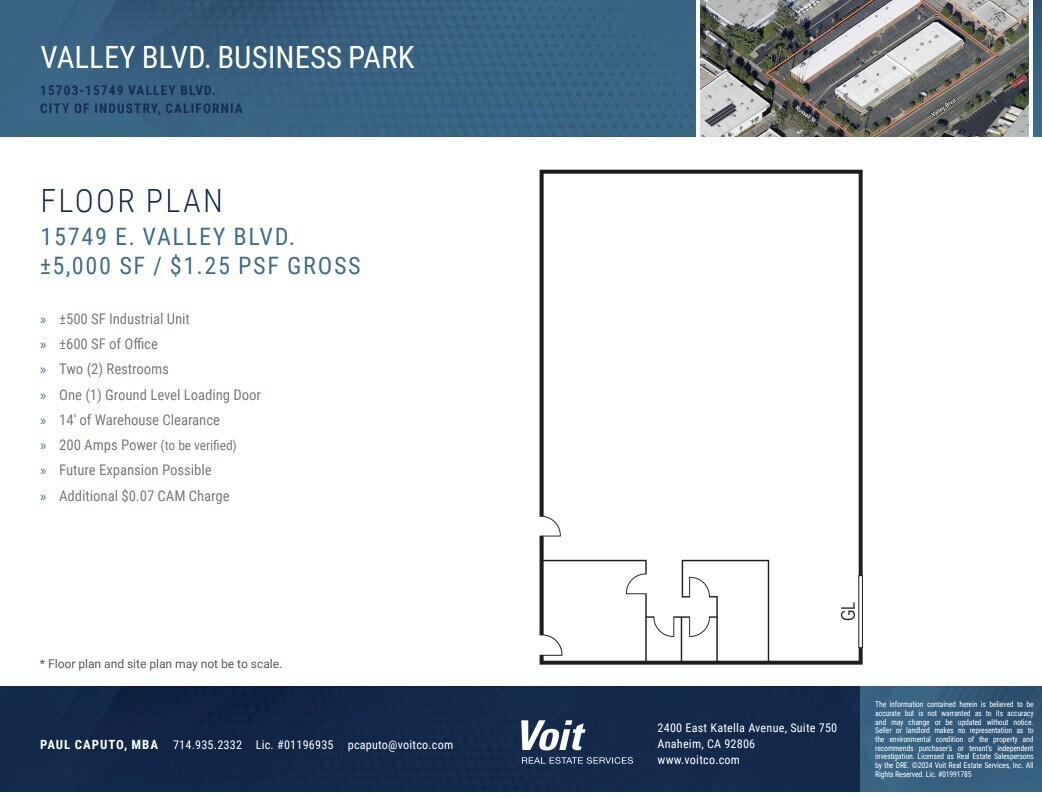 15709-15715 E Valley Blvd, City Of Industry, CA for lease Floor Plan- Image 1 of 1