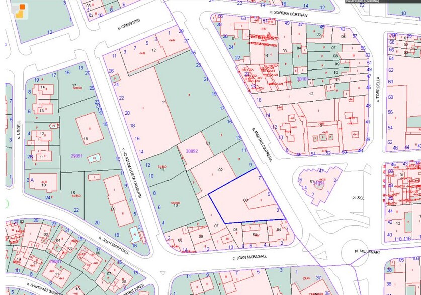 Land in Palafrugell, Gerona for sale - Plat Map - Image 2 of 2
