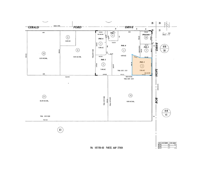 36101 Bob Hope Dr, Rancho Mirage, CA for lease - Plat Map - Image 2 of 27