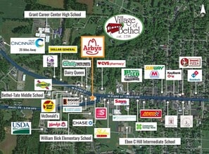 609 W Plane St, Bethel, OH - AERIAL map view