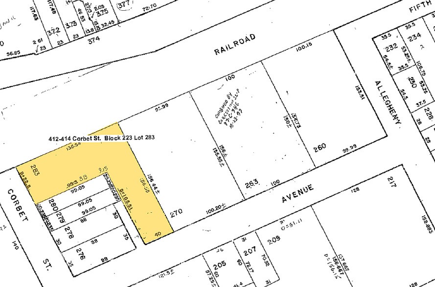 412-414 Corbet St, Tarentum, PA for lease - Plat Map - Image 2 of 25