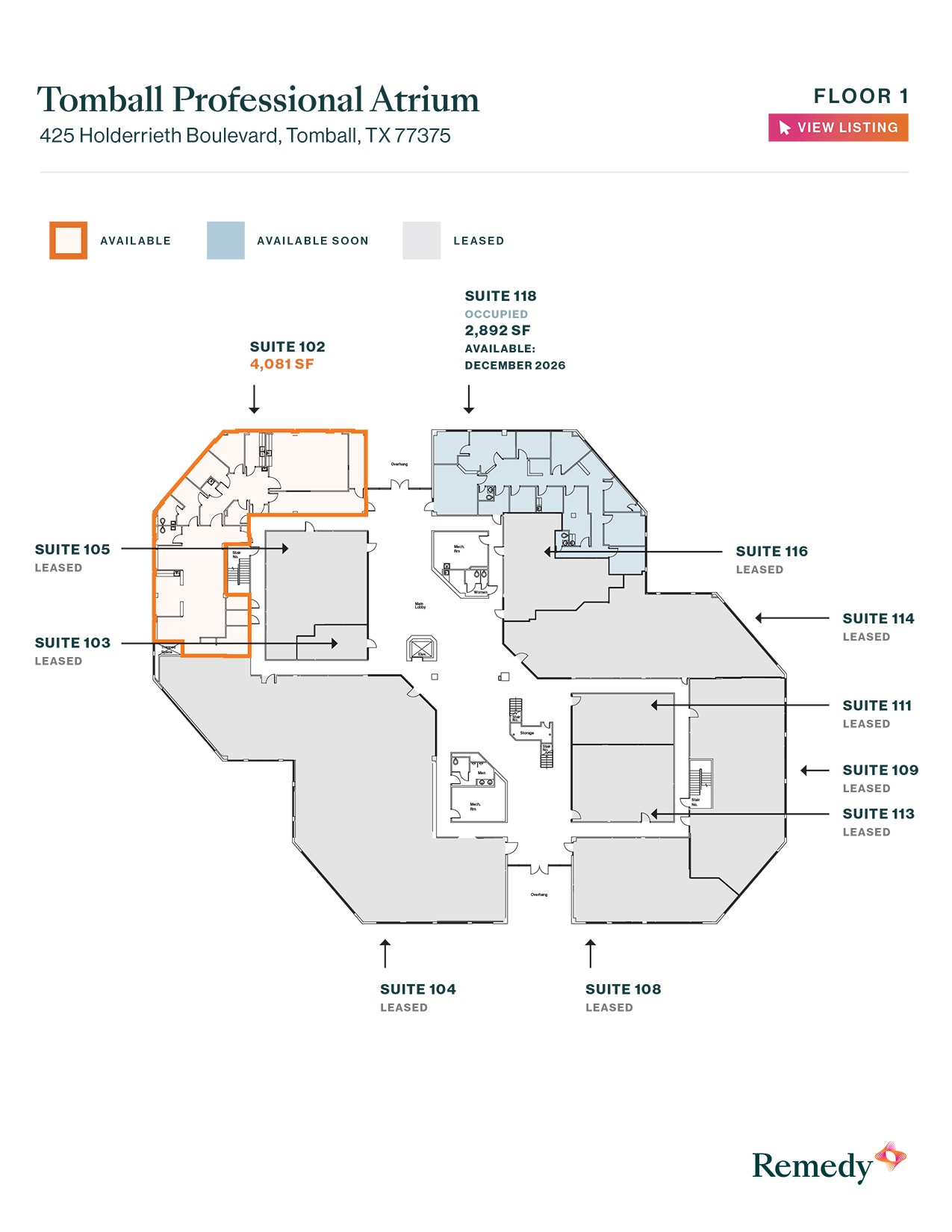 425 Holderrieth Blvd, Tomball, TX for lease Floor Plan- Image 1 of 1