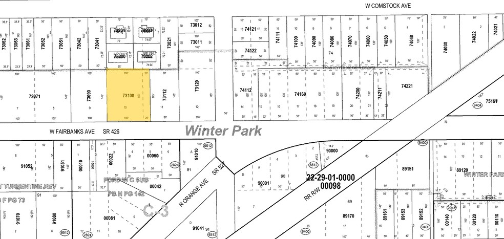 641 W Fairbanks Ave, Winter Park, FL for sale - Plat Map - Image 1 of 1