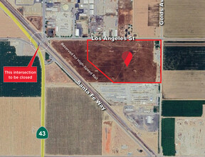 SEC Los Angeles St Golds Ave, Shafter, CA - aerial  map view