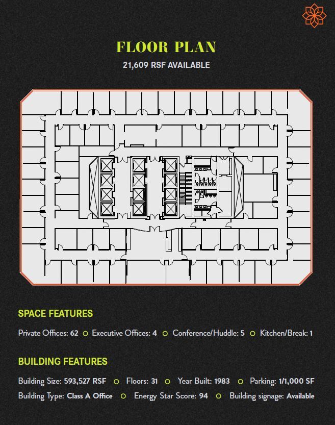 1099 18th St, Denver, CO for lease Floor Plan- Image 1 of 1