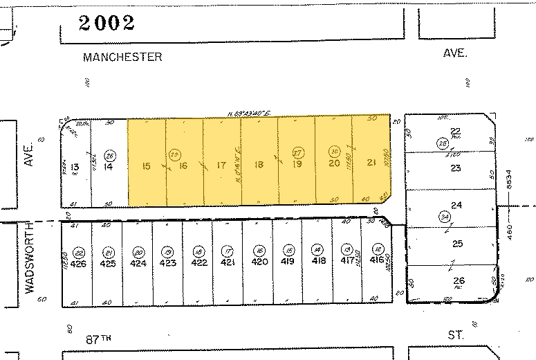 1014 E Manchester Ave, Los Angeles, CA for lease - Plat Map - Image 3 of 19