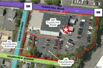 387 Tunxis Hill Rd, Fairfield, CT - Aerial map view