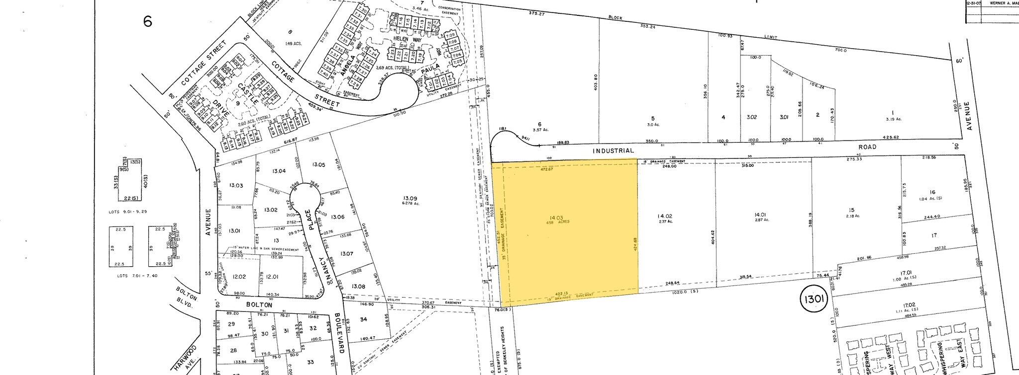 100 Industrial Rd, Berkeley Heights, NJ for sale Plat Map- Image 1 of 1
