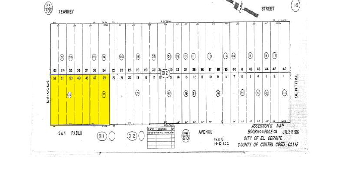 10192 San Pablo Ave, El Cerrito, CA for lease - Plat Map - Image 2 of 2