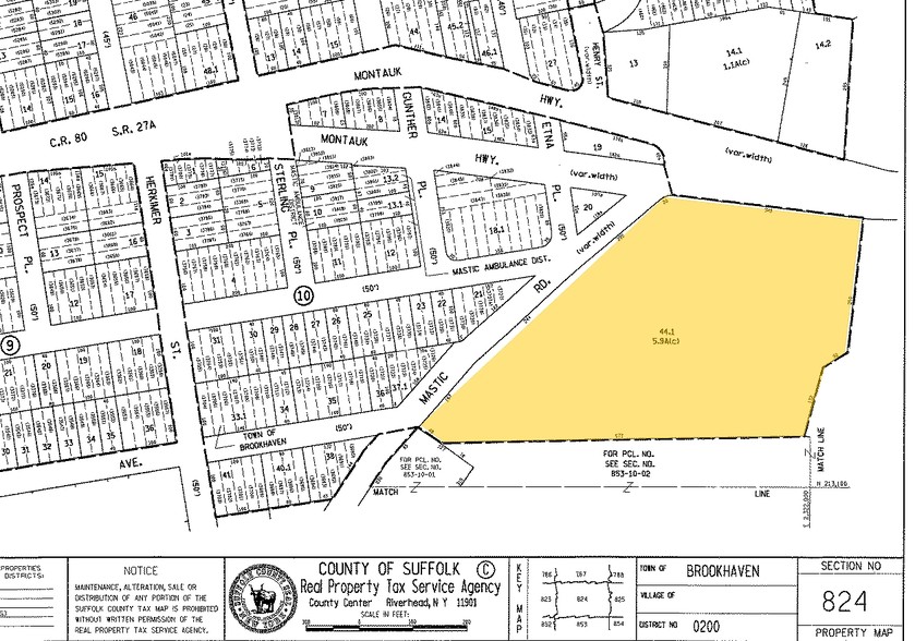 1600-1718 Montauk Hwy, Mastic, NY for lease - Plat Map - Image 2 of 13