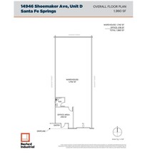 14944 Shoemaker Ave, Santa Fe Springs, CA for lease Floor Plan- Image 2 of 2