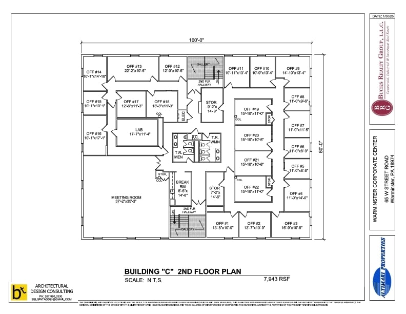 65 W Street Rd, Warminster, PA for lease Floor Plan- Image 1 of 2