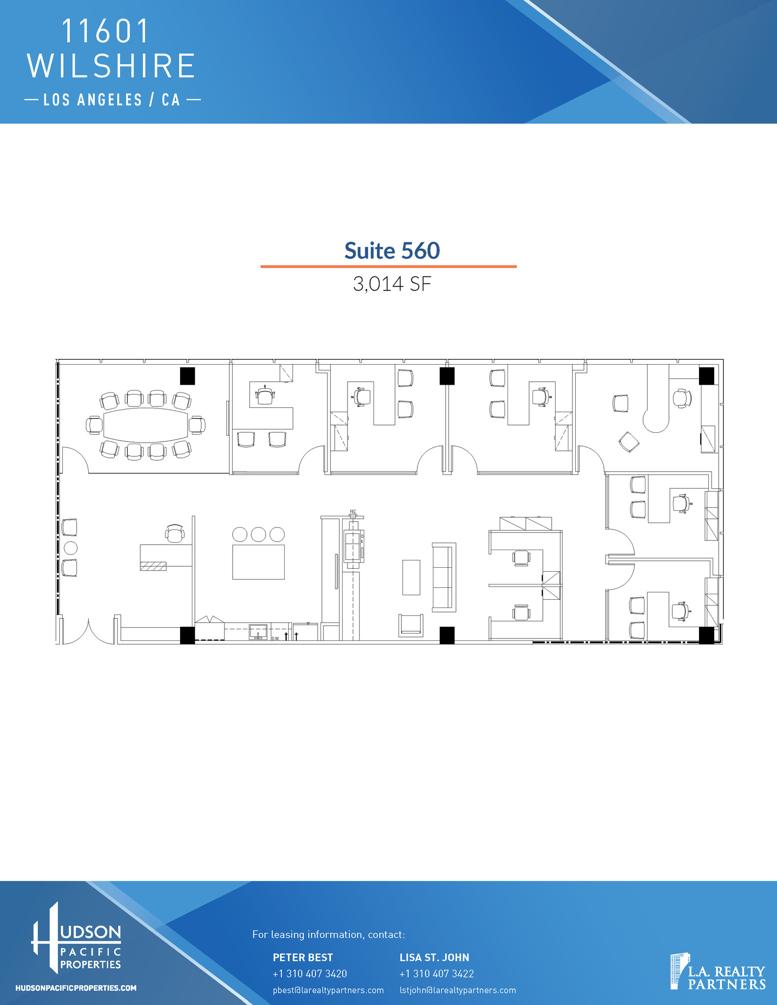 11601 Wilshire Blvd, Los Angeles, CA for lease Floor Plan- Image 1 of 2