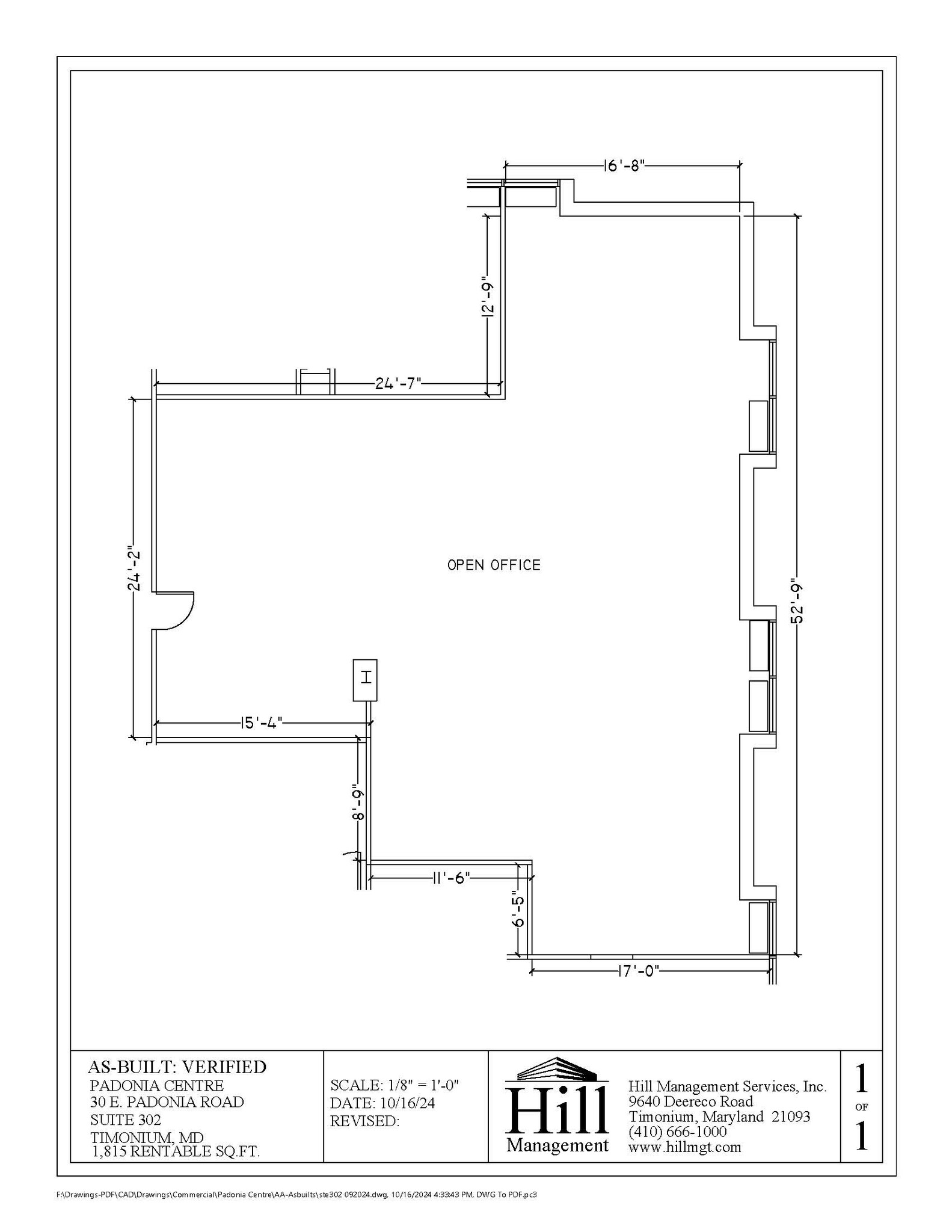 30 E Padonia Rd, Timonium, MD for lease Floor Plan- Image 1 of 1