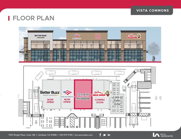 1465 E Vista Way, Vista, CA for lease - Floor Plan - Image 3 of 4