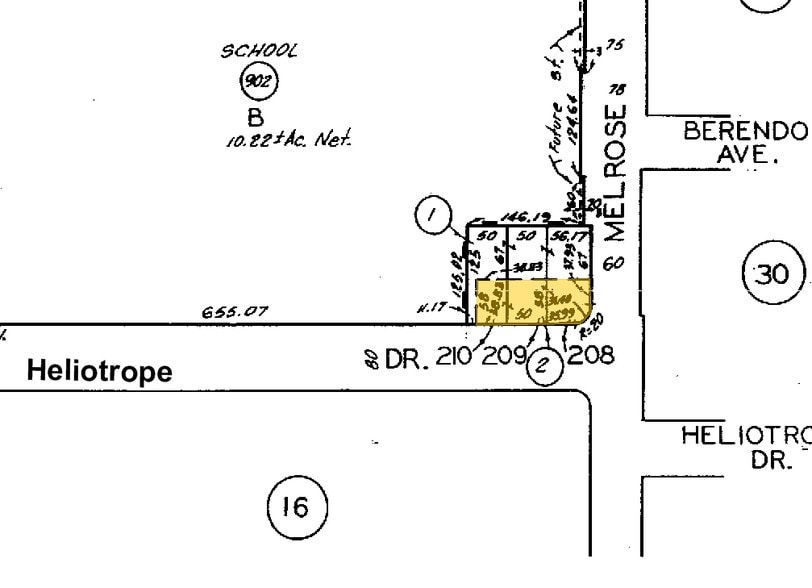 700 N Heliotrope Dr, Los Angeles, CA for lease - Plat Map - Image 2 of 2