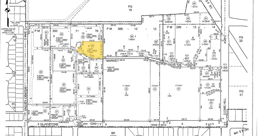 1357 E Gladstone St, Glendora, CA for lease - Plat Map - Image 2 of 3