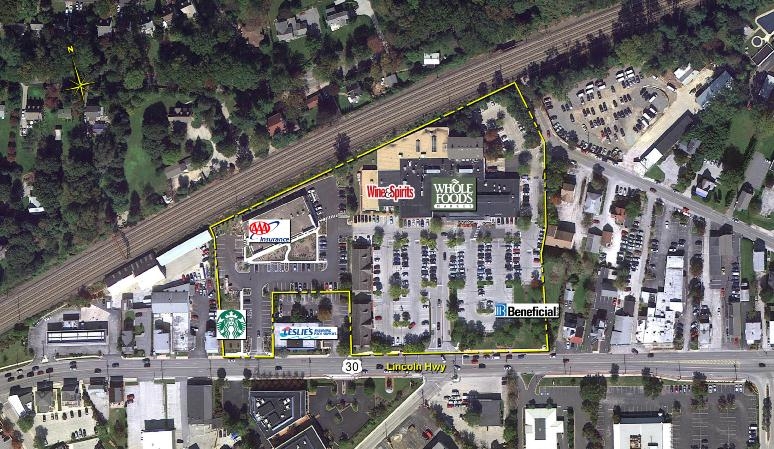 821 W Lancaster Ave, Wayne, PA for lease - Aerial - Image 1 of 3