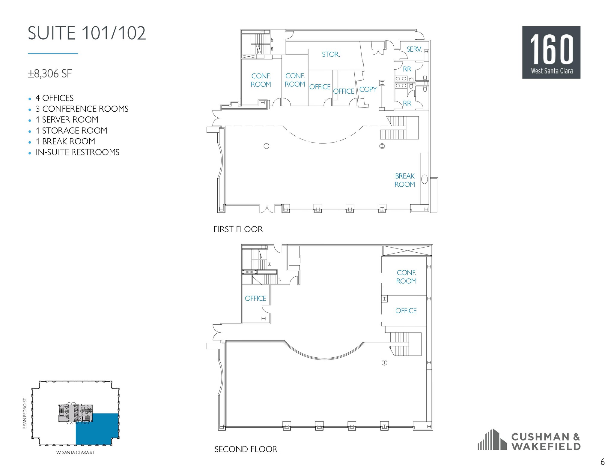 160 W Santa Clara St, San Jose, CA for lease Floor Plan- Image 1 of 1