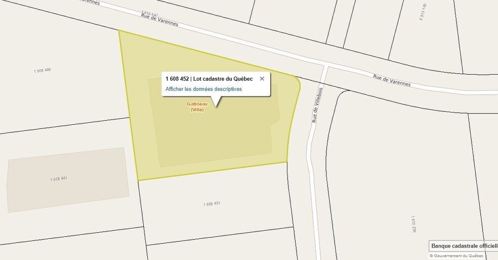 22 Rue de Varennes, Gatineau, QC for lease - Plat Map - Image 2 of 2