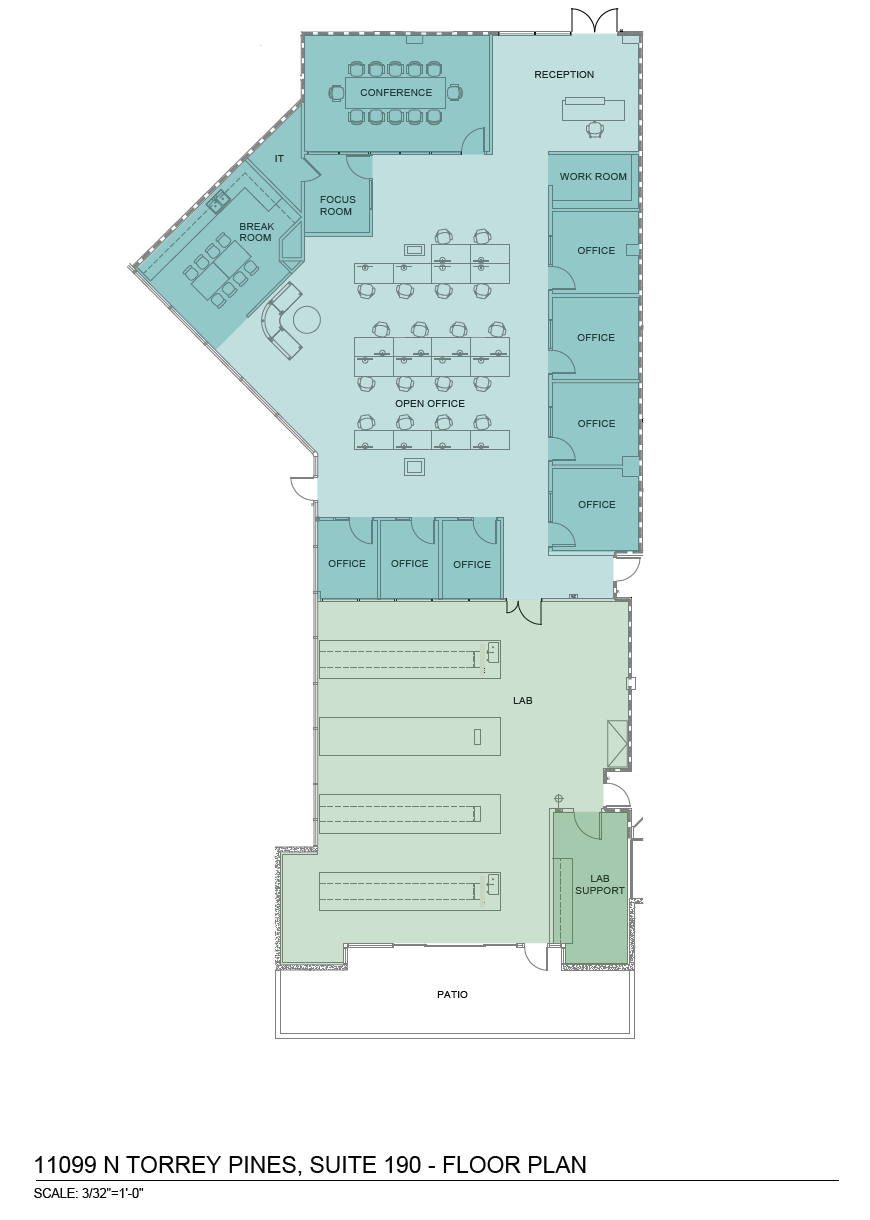 11085 N Torrey Pines Rd, La Jolla, CA for lease Floor Plan- Image 1 of 1