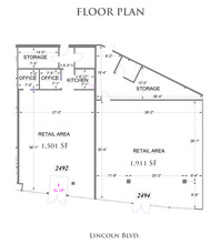 2494-2498 Lincoln Blvd, Venice, CA for lease Floor Plan- Image 2 of 2