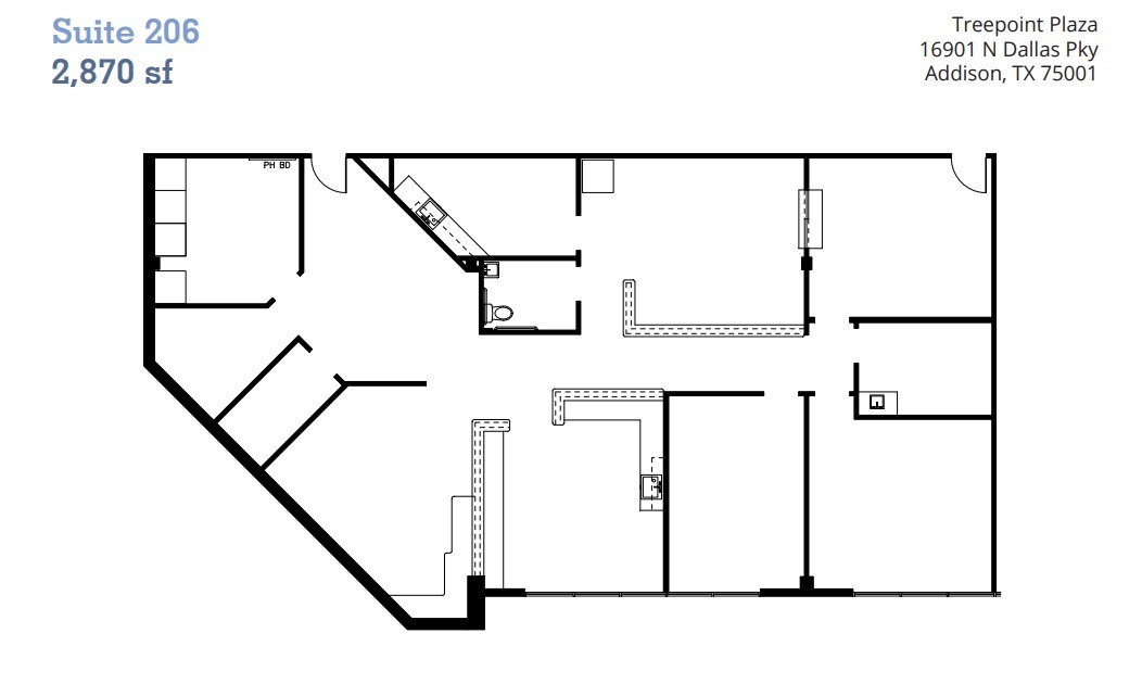 16901 N Dallas Pky, Addison, TX for lease Floor Plan- Image 1 of 1