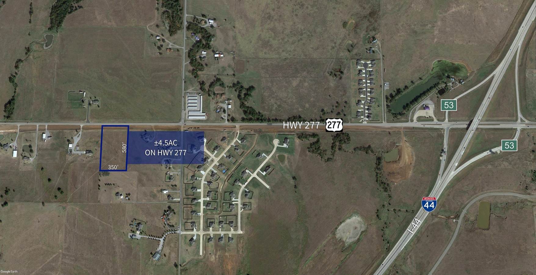 Hwy 277, Elgin, OK 73538 4.5 Ac on Hwy 277