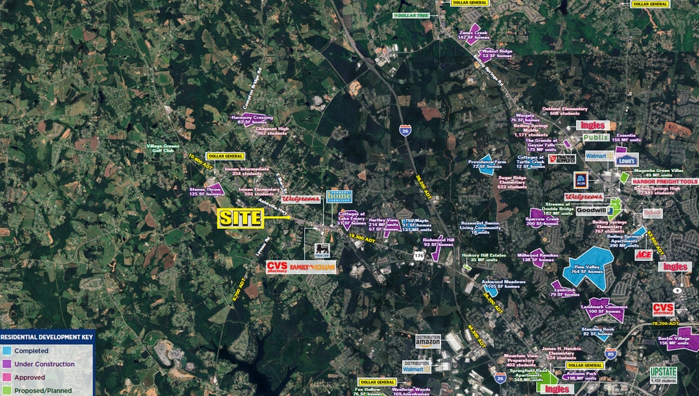 11911 Asheville Hwy, Inman, SC for lease - Aerial - Image 2 of 3