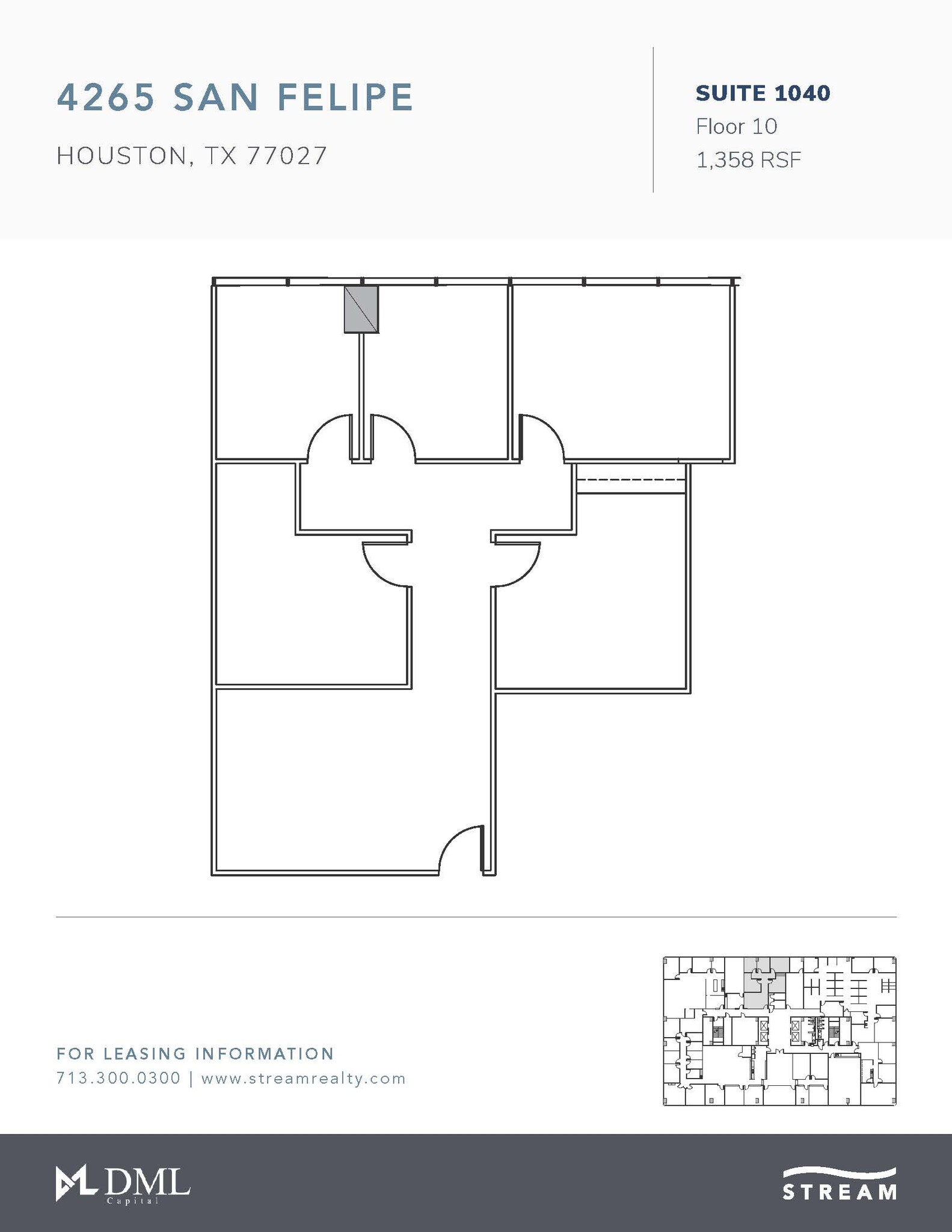 4265 San Felipe St, Houston, TX for lease Floor Plan- Image 1 of 1