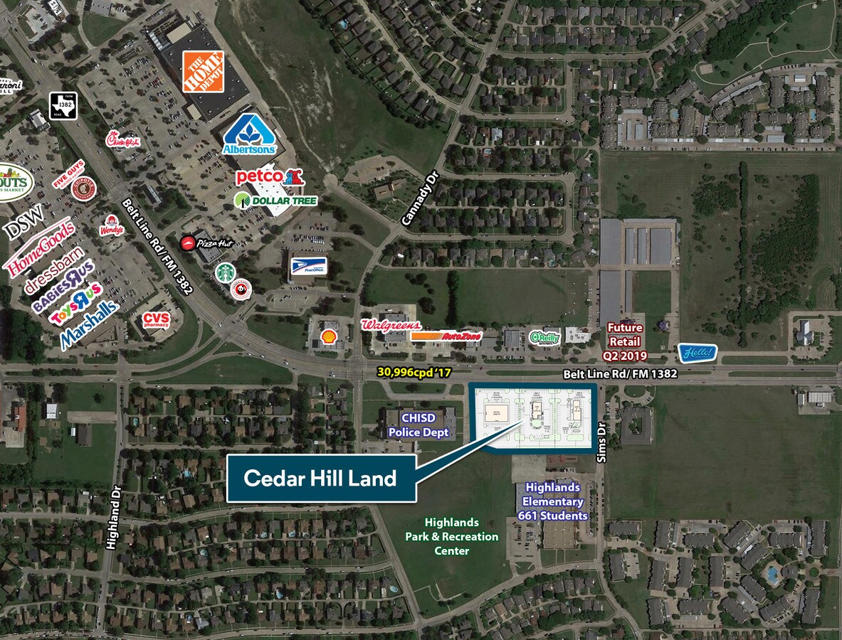 E Belt Line Rd & Sims Dr, Cedar Hill, TX 75104