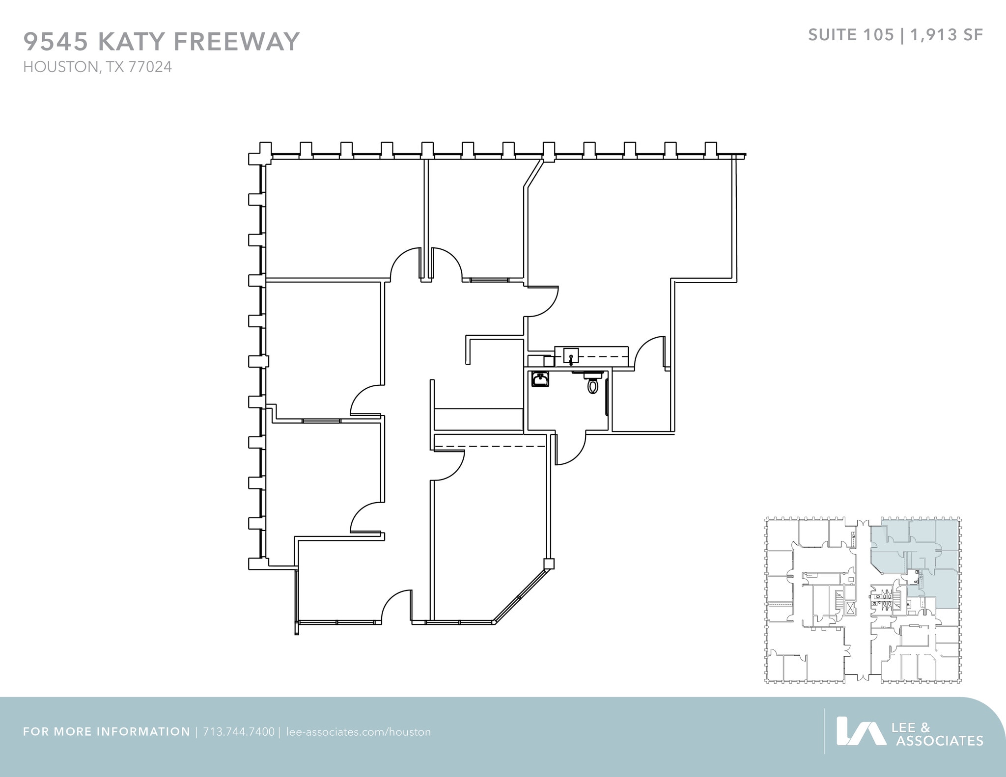 9545 Katy Fwy, Houston, TX for lease Floor Plan- Image 1 of 1