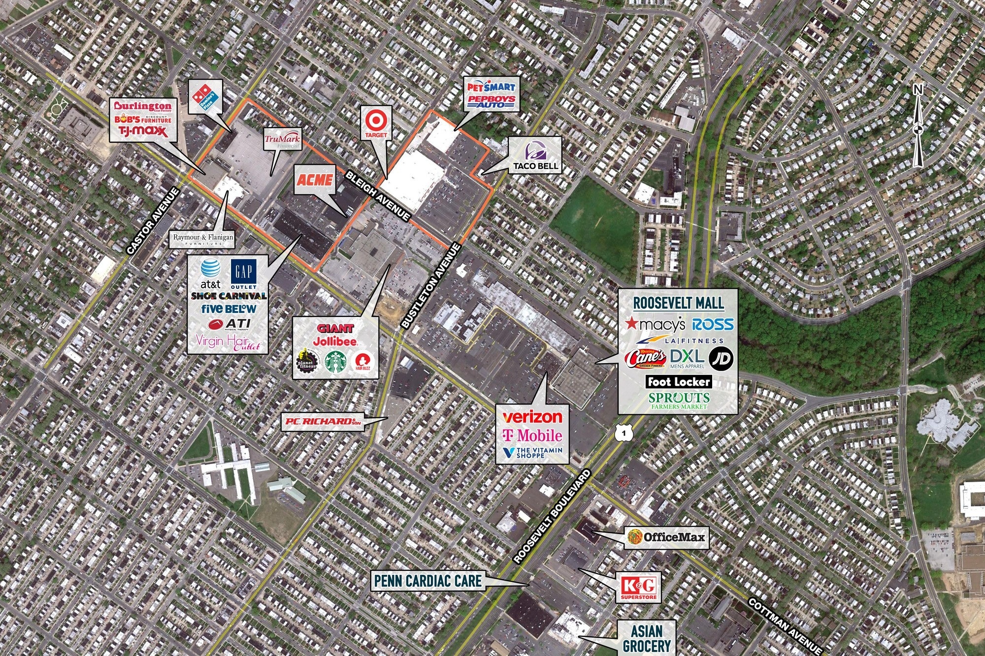 2101-2107 Cottman Ave, Philadelphia, PA for lease Aerial- Image 1 of 6