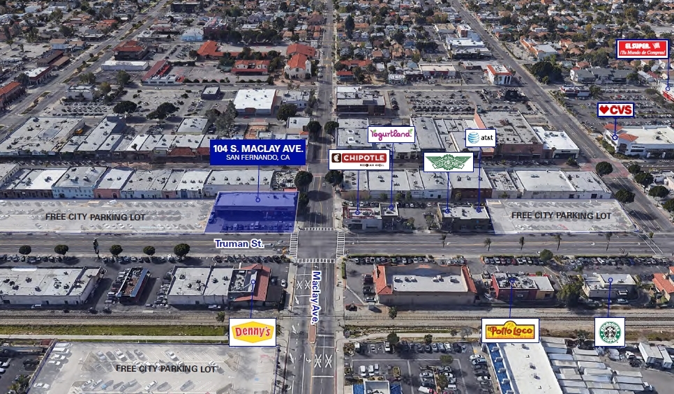 104 S Maclay Ave, San Fernando, CA for lease - Aerial - Image 3 of 4