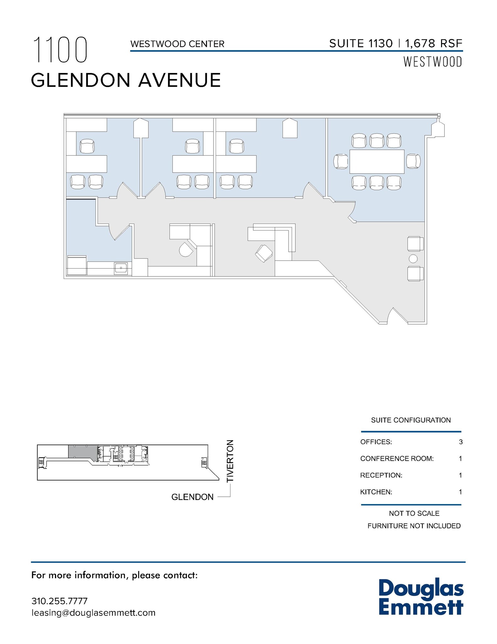 1100 Glendon Ave, Los Angeles, CA for lease Floor Plan- Image 1 of 1