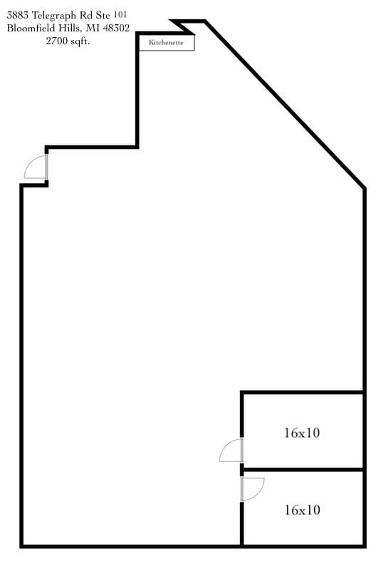3883 Telegraph Rd, Bloomfield Hills, MI for lease Floor Plan- Image 1 of 3