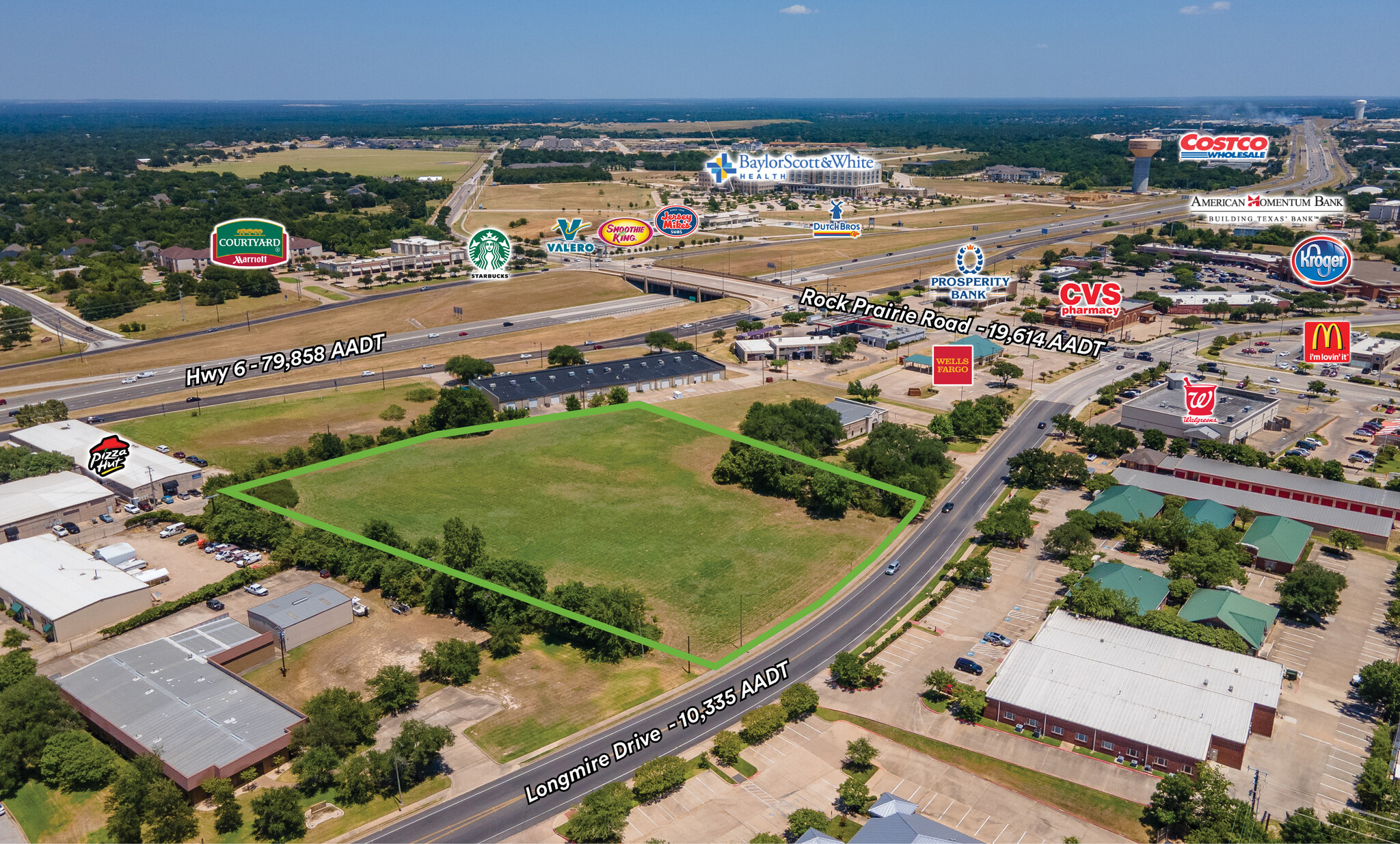 Longmire Drive, College Station, TX for sale Aerial- Image 1 of 1