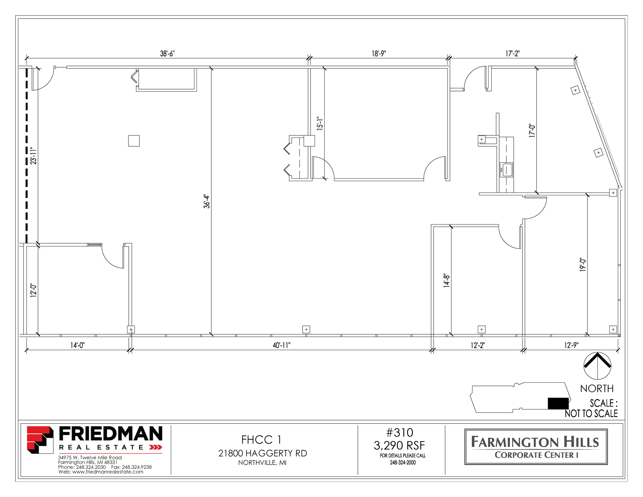 21800 Haggerty Rd, Northville, MI for lease Floor Plan- Image 1 of 3