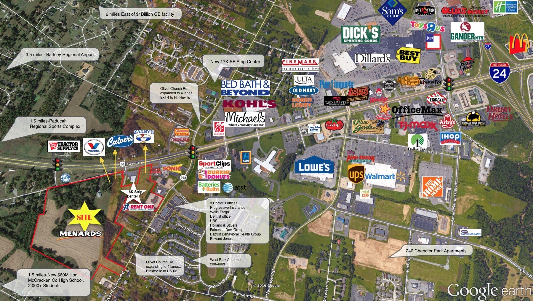 5360 US Highway 60 W, Paducah, KY 42001 - Menards Development, OUTLOTS