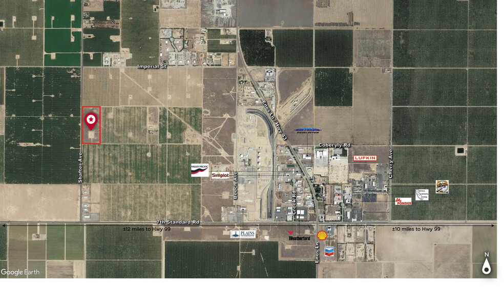 Shafter Avenue, Shafter, CA for sale - Aerial - Image 2 of 4