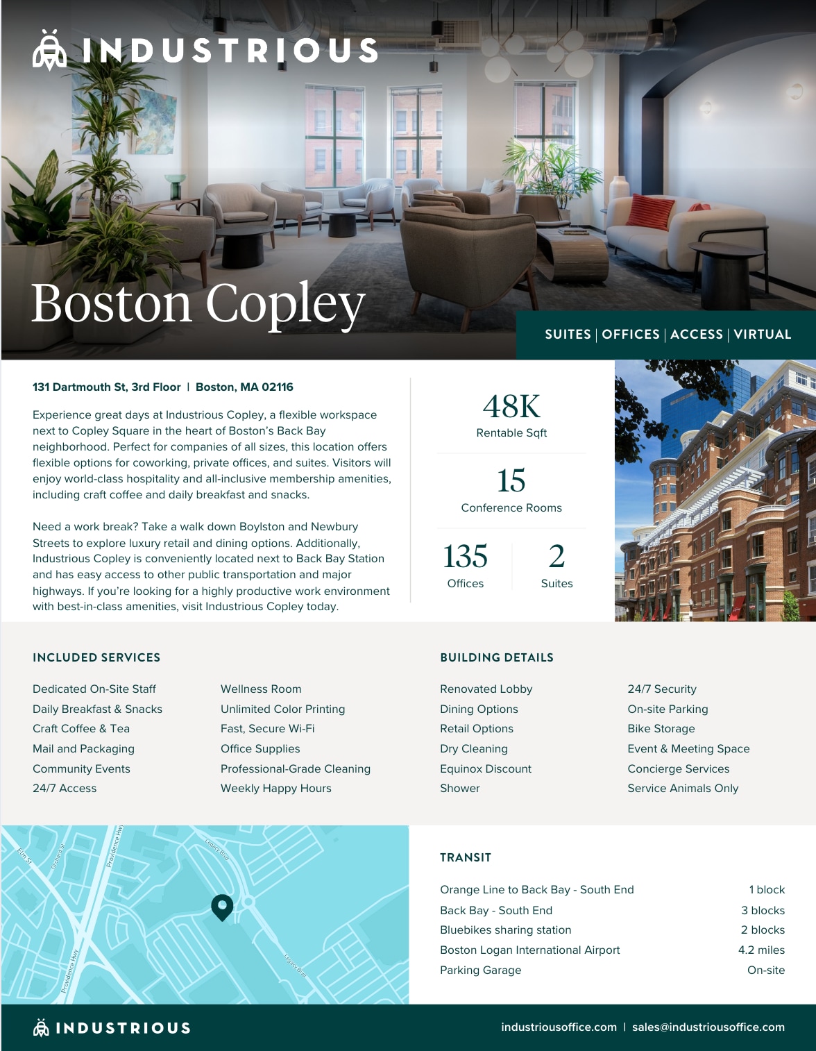 131 Dartmouth St, Boston, MA for lease Building Photo- Image 1 of 16