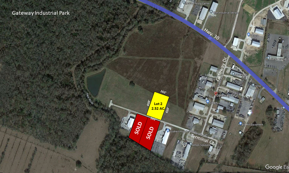 Lot 2 Terminal Ct, Geismar, LA for sale - Aerial - Image 1 of 1