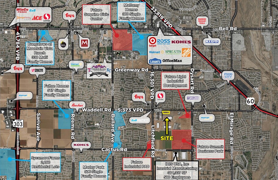 E/SEC Of Litchfield & Waddell, Surprise, AZ for sale - Aerial - Image 1 of 1