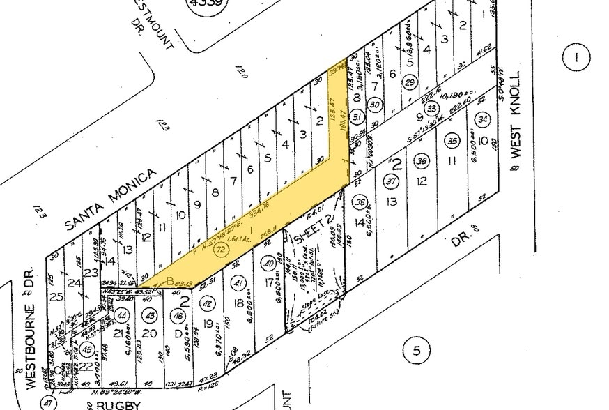 8550-8594 Santa Monica Blvd, West Hollywood, CA for lease - Plat Map - Image 2 of 53