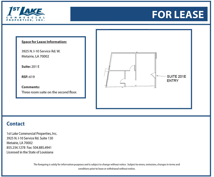 3925 N I-10 Service Rd, Metairie, LA for lease Floor Plan- Image 1 of 1