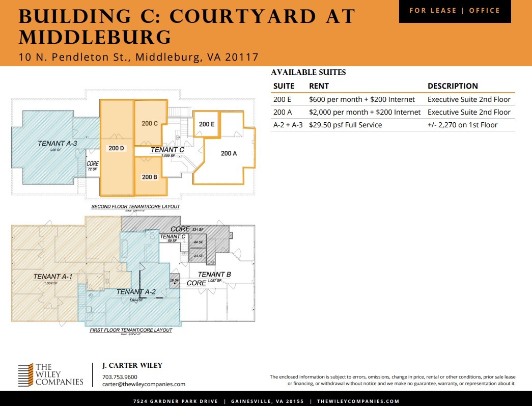 10 N Pendleton St, Middleburg, VA for lease Floor Plan- Image 1 of 1