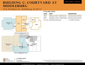 10 N Pendleton St, Middleburg, VA for lease Floor Plan- Image 2 of 2