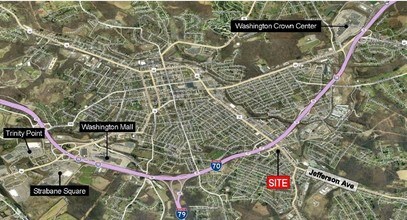 1032-1044 Jefferson Ave, Washington, PA - Aerial map view